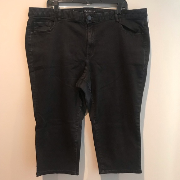 Lane Bryant Genius Fit Black Capri 22 - Picture 1 of 7